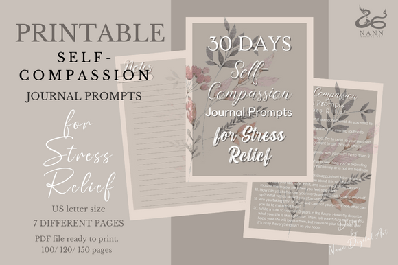 30 Self-Compassion Journal Prompts/ KDP