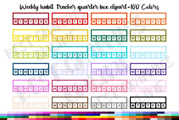 100 Weekly Habit Tracker Planner Sticker