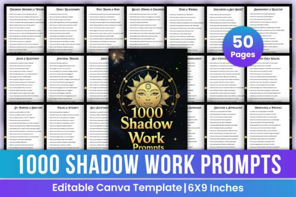 1000 Shadow Work Prompts Book Canva