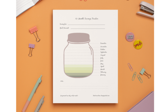 12 Months Savings Tracker