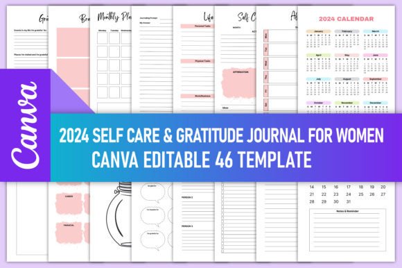 2024 Self-care & Gratitude Journal Women