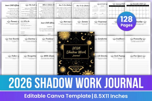 2026 Shadow Work Journal Canva KDP
