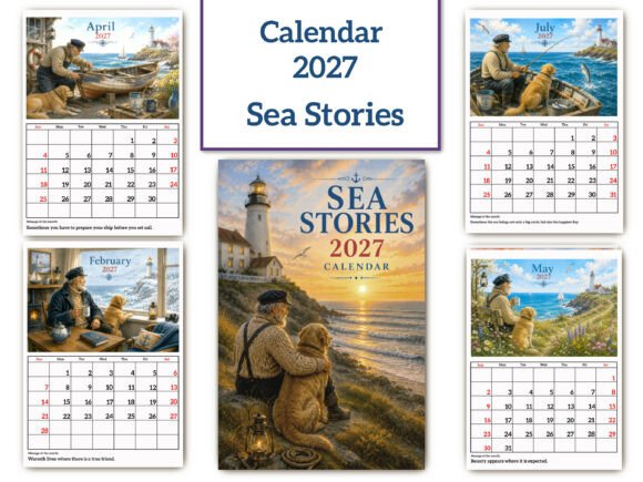 2027 Calendar Sea Stories Art Calendar