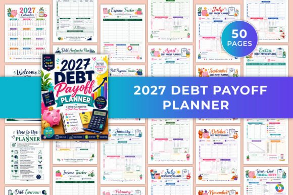 2027 Debt Payoff Planner KDP Interiors