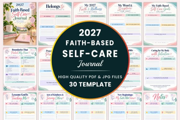 2027 Faith-Based Self-Care Journal KDP