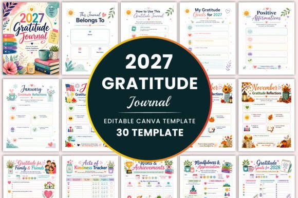 2027 Gratitude Journal KDP Interiors