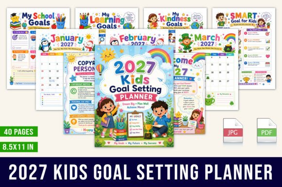 2027 Kids Goal Setting Planner