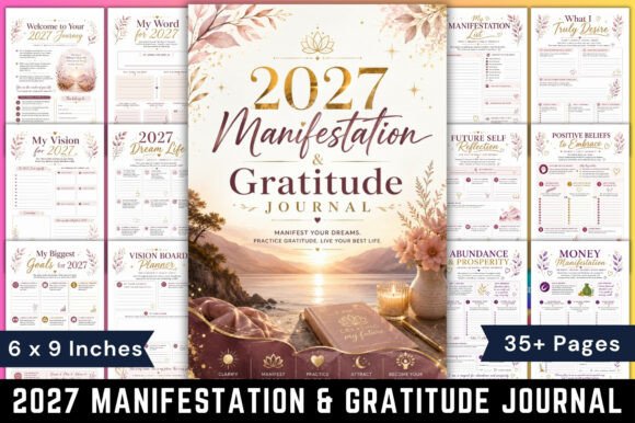 2027 Manifestation and Gratitude Journal