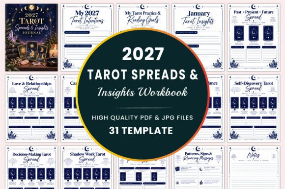 2027 Tarot Spreads and Insights Journal