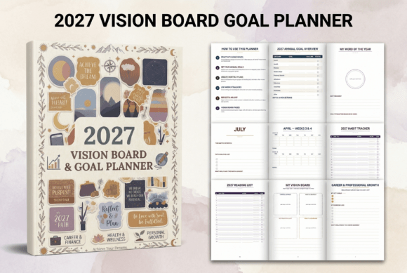 2027 Vision Board Goal Planner