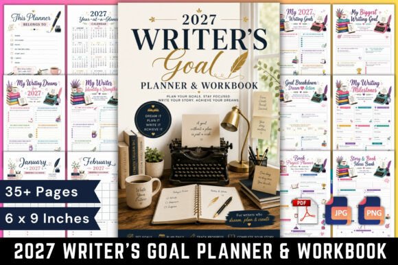 2027 Writer's Goal Planner & Workbook