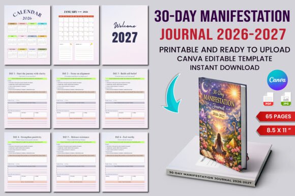 30-Day Manifestation Journal 2026-2027