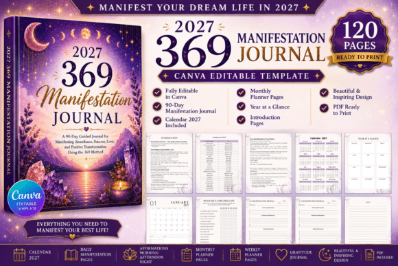 369 Manifestation Journal 2027 KDP