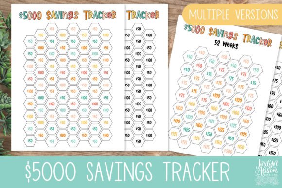 5000 Savings Tracker Printable