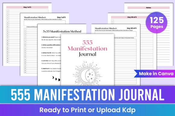 555 Manifestation Journal Canva Interior