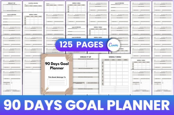 Days Goal Planner Canva Interior