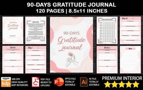 90 Days Gratitude Journal KDP Interior