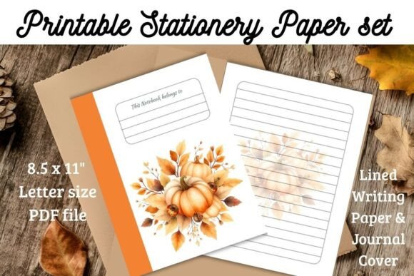Autumn Writing Paper and Journal Cover