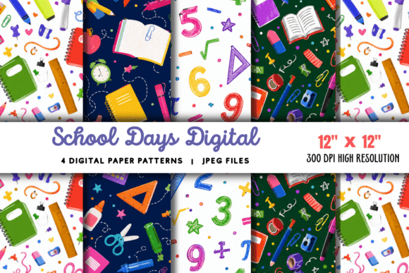 Back to School Scrapbook Paper