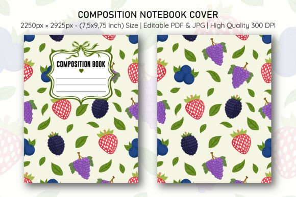 Berries Composition Notebook Cover