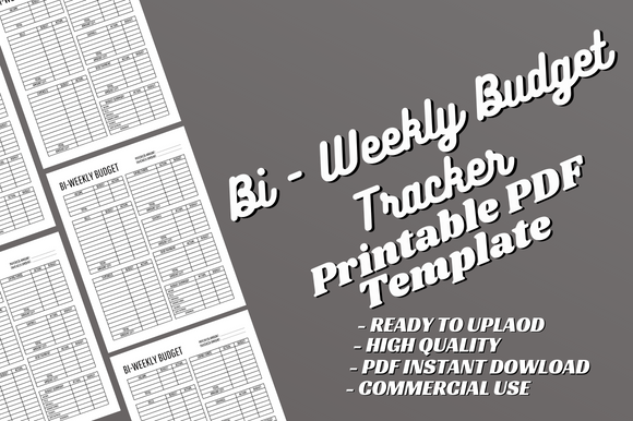 Bi Weekly Budget Planner - Canva Editable