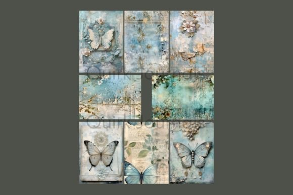 Blue Shabby Chic ACT Journal Cards