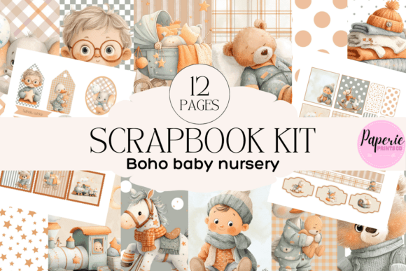 Boho Baby Nursery Scrapbook Kit