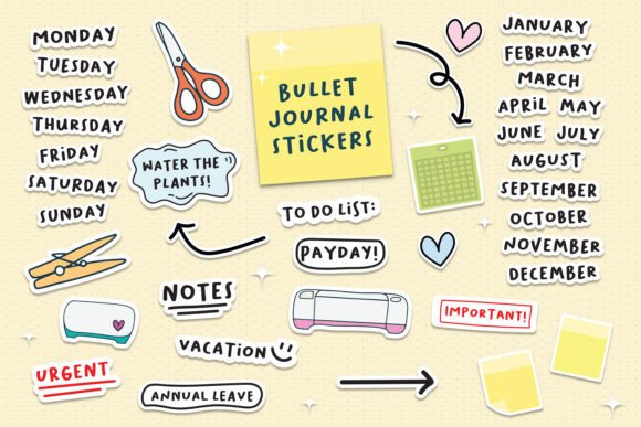 Bullet Journal Stickers Planner Stickers