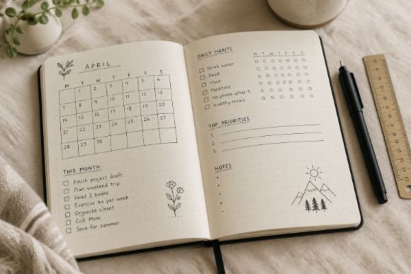 Bullet Journal vs Planner bullet journal example
