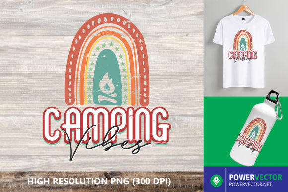 Camping Vibes, Camping Vintage Rainbow
