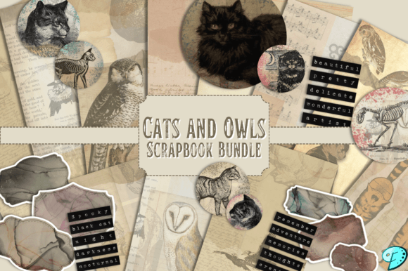 Cats and Owls Scrapbook Bundle