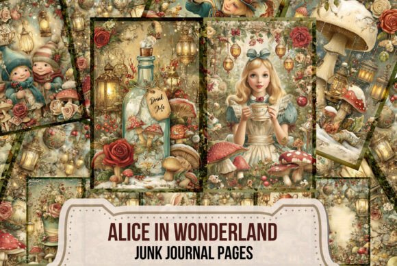 Christmas Alice in Wonderland Printables