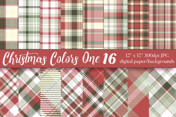 Christmas Plaid Scrapbook Paper, Vol 1