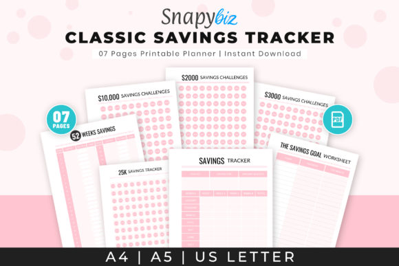 Classic Savings Tracker Printable