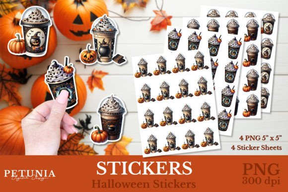 Coffee Pumpkin Spice Halloween Stickers