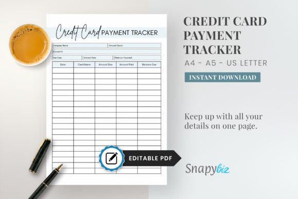 Credit Card Payoff Tracker PDF
