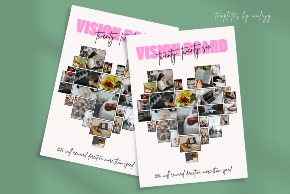 Cute Aesthetic Vision Board Template