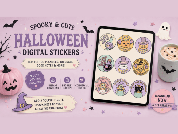 Cute Pastel Halloween Stickers