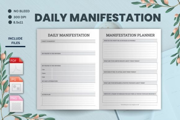 Daily Manifestation Journal Interior