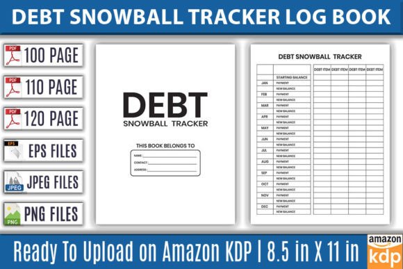Debt Snowball Tracker Log Book KDP