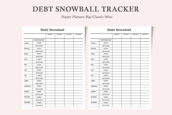 Debt Snowball Tracker and Debt Tracker