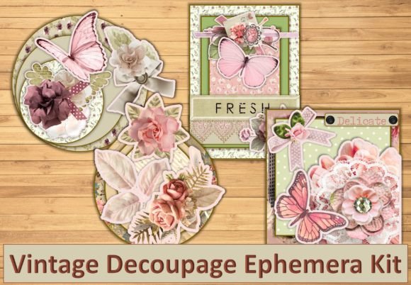 Decoupage Scrapbook Ephemera Kit