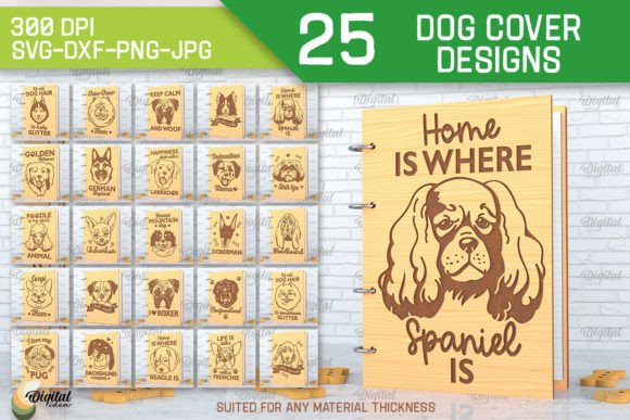 Dog Covers SVG Bundle — 3D Notebook Cover