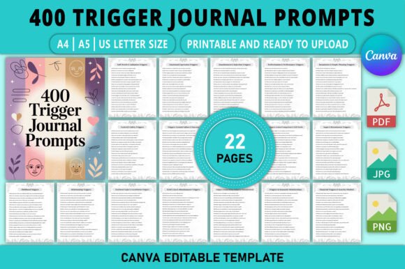 Editable 400 Trigger Journal Prompts