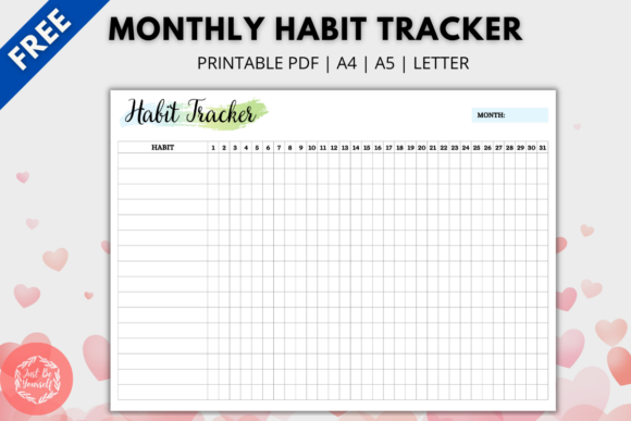 FREE Monthly Habit Tracker Printable