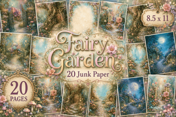 Fairy Garden Junk Journal Pages