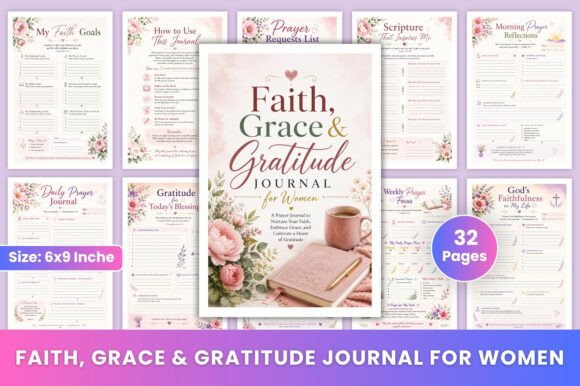 Faith, Grace & Gratitude Journal for Women