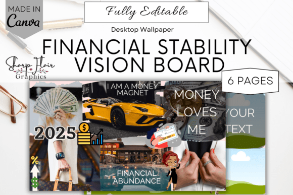 Financial Stability Vision Board | Canva