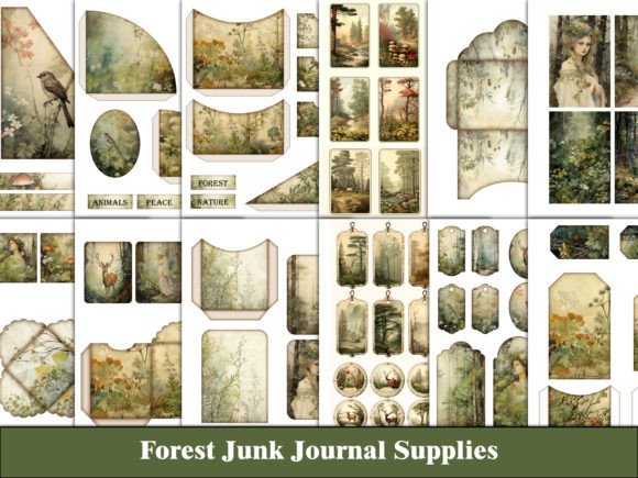 Forest Junk Journal Kit Craft Supplies