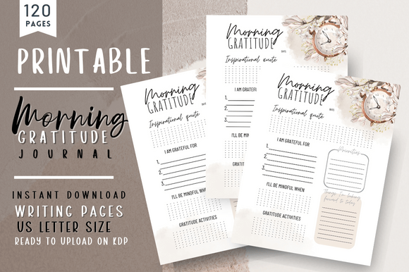 Gratitude Journal Printable / Low Content